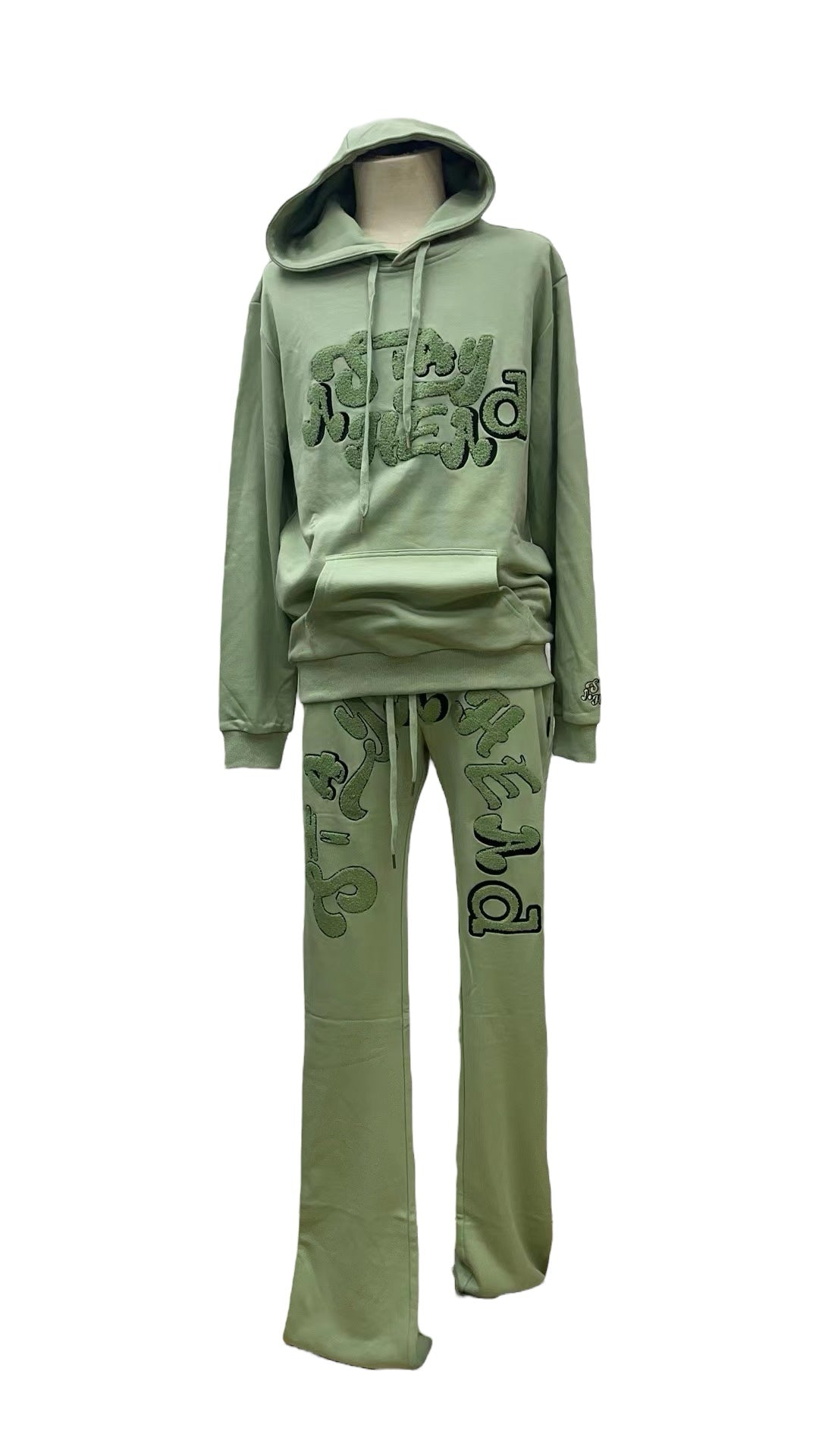 Clay Green Groovy Stacked Suit