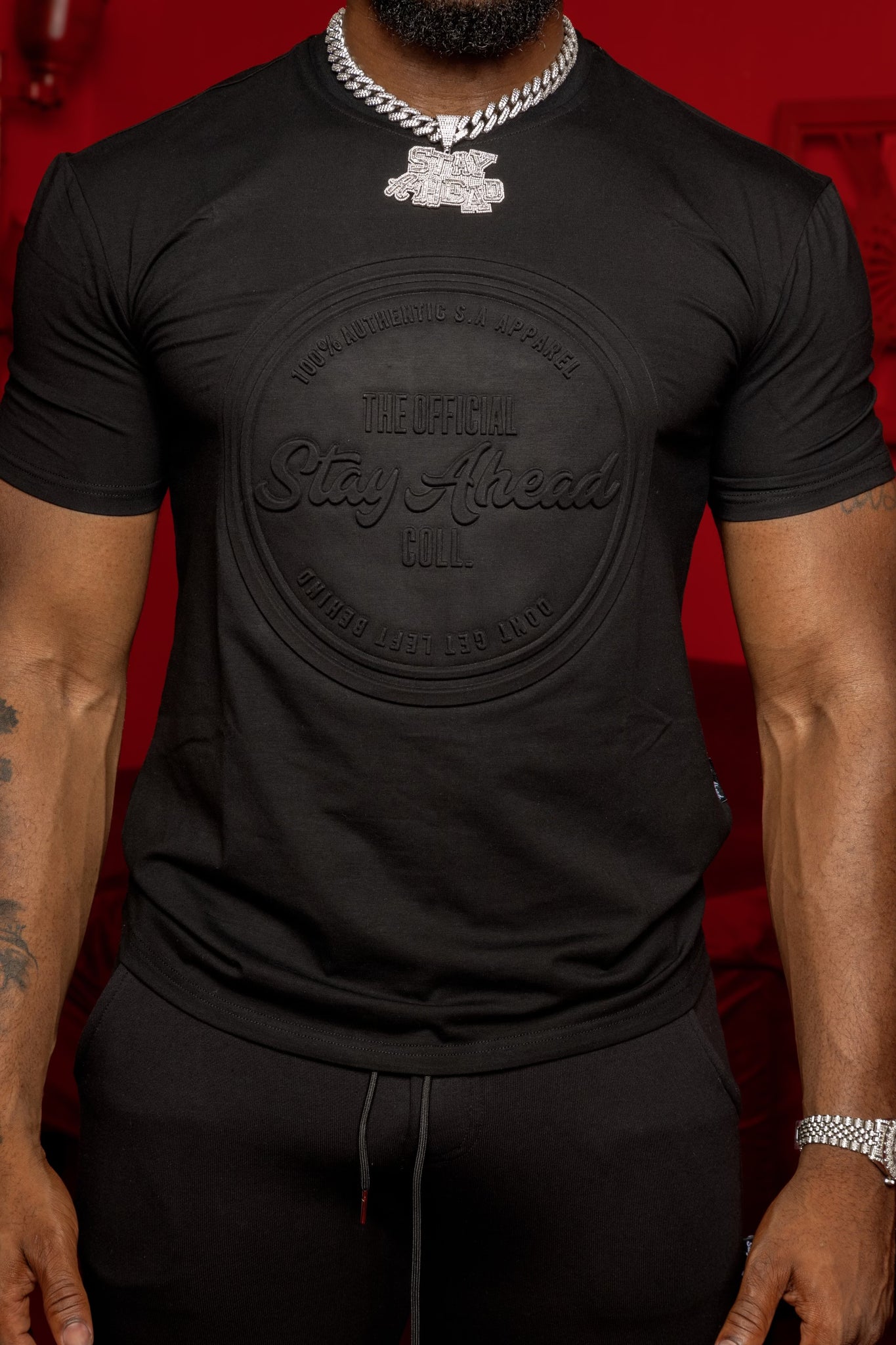 Black Embossed Tee